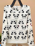 Fashion Brand Harajuku Cute panda harajuku hoody sweatshirt for Women 2017 spring winter high quality Flannel pullover tops