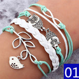 new fashion jewelry infinite double leather multilayer Charm  bracelet factory price for woman jewelry wholesale