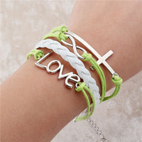 new fashion jewelry infinite double leather multilayer Charm  bracelet factory price for woman jewelry wholesale