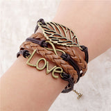 new fashion jewelry infinite double leather multilayer Charm  bracelet factory price for woman jewelry wholesale