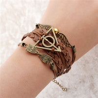 new fashion jewelry infinite double leather multilayer Charm  bracelet factory price for woman jewelry wholesale