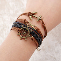 new fashion jewelry infinite double leather multilayer Charm  bracelet factory price for woman jewelry wholesale