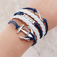 new fashion jewelry infinite double leather multilayer Charm  bracelet factory price for woman jewelry wholesale