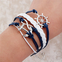 new fashion jewelry infinite double leather multilayer Charm  bracelet factory price for woman jewelry wholesale