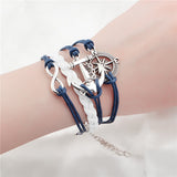 new fashion jewelry infinite double leather multilayer Charm  bracelet factory price for woman jewelry wholesale