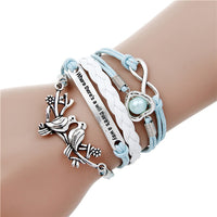 new fashion jewelry infinite double leather multilayer Charm  bracelet factory price for woman jewelry wholesale