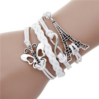 new fashion jewelry infinite double leather multilayer Charm  bracelet factory price for woman jewelry wholesale