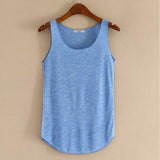 Spring Summer New Tank Tops Women Sleeveless Round Neck Loose T Shirt Ladies Vest Singlets