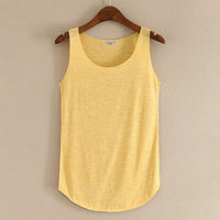 Spring Summer New Tank Tops Women Sleeveless Round Neck Loose T Shirt Ladies Vest Singlets