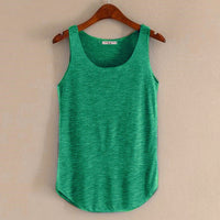 Spring Summer New Tank Tops Women Sleeveless Round Neck Loose T Shirt Ladies Vest Singlets