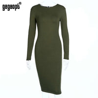 Gagaopt Summer Dresses Women 95% Cotton Knee-Length Skinny Office Dress Short Sleeve Bandage Bodycon Beach Dress Vestidos Robes