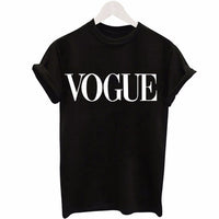 Fashion Brand VOGUE T-Shirts Print Women T Shirts O-Neck Short Sleeve Summer Tops Tees