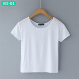 TRERONINAE crop top women 2017 summer short t shirt cotton camiseta female o-neck sexy loose blusas short sleeve tees shirt