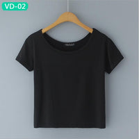 TRERONINAE crop top women 2017 summer short t shirt cotton camiseta female o-neck sexy loose blusas short sleeve tees shirt