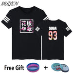 MULYEN BTS Kpop T Shirt Bangtan Boys T Shirt Men Women Summer BTS Number Letter Printed Casual Cotton T-shirts Plus Size Top Tee