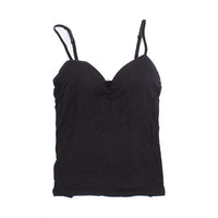 Women Adjustable Strap Built In Bra Padded Bra Modal Tank Top Camisole Cami