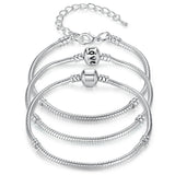 5 Style Silver Color LOVE Snake Chain Bracelet & Bangle 16CM-21CM Pulseras Lobster PA1104