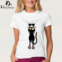 Track Ship + T-shirt Top Tee Big Purple Tooth Ghost Cheshire newest Because cat design summer hipster women's T-Shirt