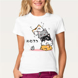 Track Ship + T-shirt Top Tee Big Purple Tooth Ghost Cheshire newest Because cat design summer hipster women's T-Shirt