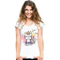 Track Ship + T-shirt Top Tee Big Purple Tooth Ghost Cheshire newest Because cat design summer hipster women's T-Shirt