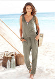 Sexy Sleeveless jumpsuit women long romper 2017 summer women lady Fashion trousers beach jumpsuit coveralls sexy female frock