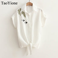 2017 Summer Women Casual Tops Short Sleeve Embroidery White Top Blouses Shirts Sexy Kimono Loose Beach Shirt Blusas Feminina