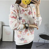 2016Woman Korean Pink Cartoon Fleece Sweatshirts Polka Dot Animal Velvet Pullover Hoodies 2016 Fall Winter Long Sleeve Tracksuit