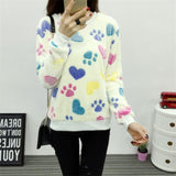 2016Woman Korean Pink Cartoon Fleece Sweatshirts Polka Dot Animal Velvet Pullover Hoodies 2016 Fall Winter Long Sleeve Tracksuit