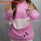 Cat Hoodie Sweatshirts With Cuddle Pouch Dog Pet Hoodies For Casual  Pullovers With Ears