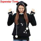 Cat Hoodie Sweatshirts With Cuddle Pouch Dog Pet Hoodies For Casual  Pullovers With Ears