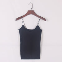 New knitted Tank Tops Women Camisole Vest simple Stretchable Ladies V Neck Slim Sexy Strappy Camis Tops Ts-004