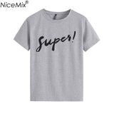 NiceMix Brand New 2017 Summer Women T-shirt Printed Magic Letters Fashion O-Neck Short Sleeve Loose Tee Shirt Femme