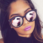 cat eye pink sunglasses women shades female vintage sun glasses men coating mirror 2017 retro luxury brand designer sunglasses