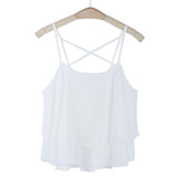 Chamsgend Newly Design Women HOT Beach Short Vest Ruffle Chiffon Tank Tops Camis 160303