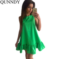 Vestidos Sexy Ruffles Women Dress Summer Sleeveless Casual A Line Bodycon Dresses Party Cocktail Short Mini Tube Beach Dress